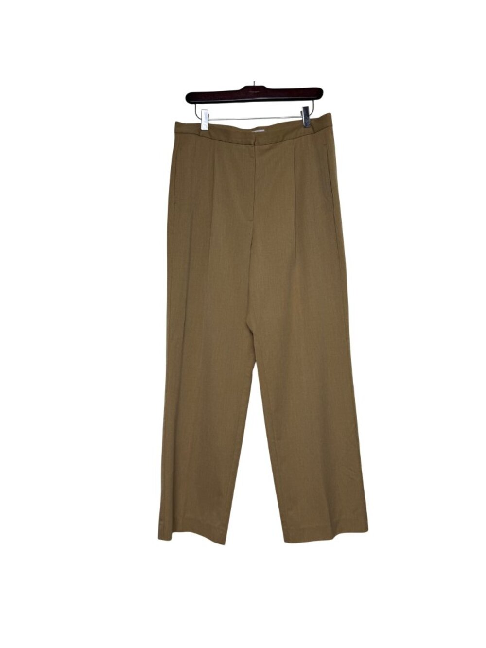 Liz Claiborne KYLIE Dress Pants Beige/Tan Stretch Pleated Straight sz 14P